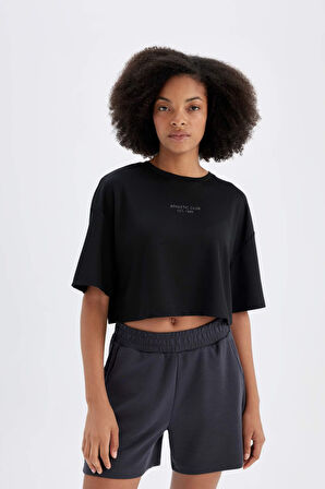 DeFactoFit Standart Fit Sporcu Kısa Paça Modal Şort D1278AX24HSAR231