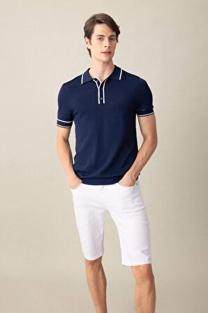 DeFacto Slim Fit Dar Kesim Jean Bermuda Şort X5352AZ24SMWT34