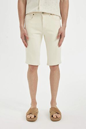 DeFacto Slim Fit Jean Bermuda Şort B0380AX24SMBG714