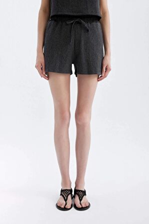 DeFacto Regular Fit Normal Bel Casual Düz Paça Bürümcük Şort D0568AX24SMAR148