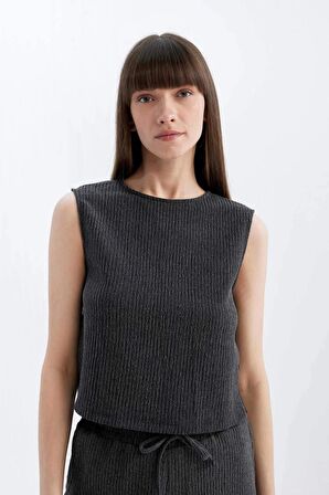 DeFacto Regular Fit Bisiklet Yaka Basic Düz Bürümcük Atlet D1523AX24SMAR148