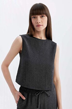 DeFacto Regular Fit Bisiklet Yaka Basic Düz Bürümcük Atlet D1523AX24SMAR148