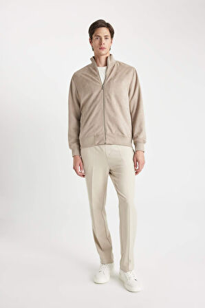 Slim Fit Kolej Yaka Bomber Kadife Mont