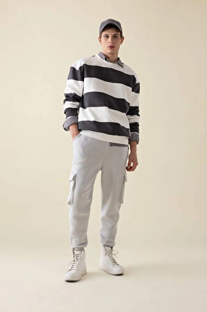 Y5533 Kargo Cepli Esnek Paça Eşofman Altı