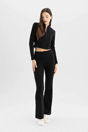 DeFacto Coool Flare Fit Ribana Basic Pantolon D0651AX24SPBK81