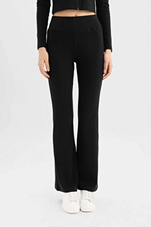 DeFacto Coool Flare Fit Ribana Basic Pantolon D0651AX24SPBK81