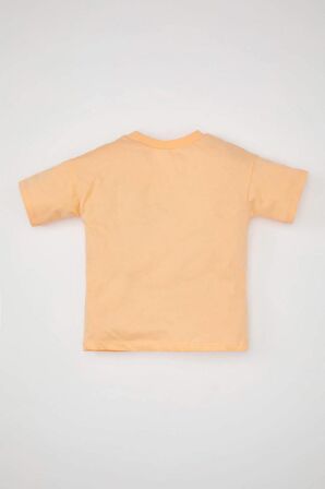 DeFacto Erkek Bebek Bisiklet Yaka Palmiye Baskılı Kısa Kollu Tişört C9188A524SMOG293