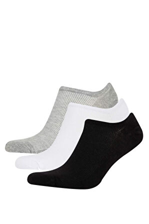 DeFacto Erkek Görünmez 3'lü Pamuklu Sneaker Çorap C6785AXNSKR1