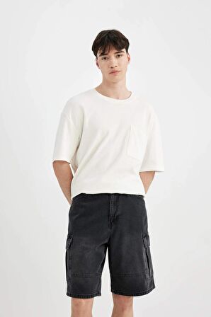 DeFacto Kargo Fit Jean Bermuda Şort C1513AX24SMNM40