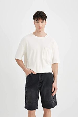 DeFacto Kargo Fit Jean Bermuda Şort C1513AX24SMNM40