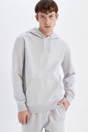 DeFacto Regular Fit Kapüşonlu Sweatshirt X8283AZ24AUGR184