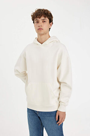 DeFacto Oversize Fit Kapüşonlu Sweatshirt A4331AX24AUER137