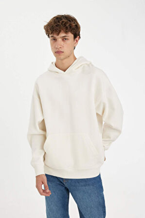 DeFacto Oversize Fit Kapüşonlu Sweatshirt A4331AX24AUER137