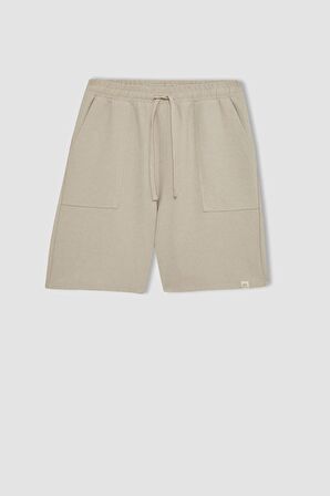 DeFacto Slim Fit Dar Kesim Esnek Belli Basic Düz Şort B1382AX24SMBG735