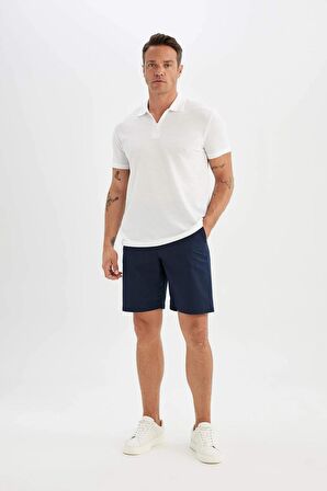 Regular Fit Gabardin Bermuda