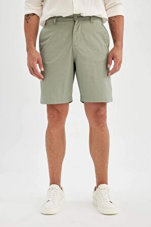 DeFacto Regular Fit Gabardin Bermuda Şort C7684AX24SMGN931
