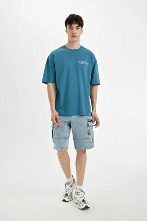 DeFacto Kargo Fit Jean Bermuda Şort C2047AX24SMNM39