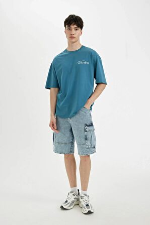 DeFacto Kargo Fit Jean Bermuda Şort C2047AX24SMNM39