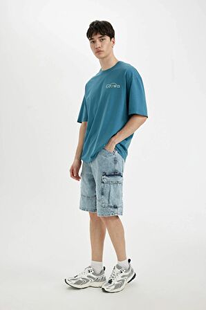 DeFacto Kargo Fit Jean Bermuda Şort C2047AX24SMNM39
