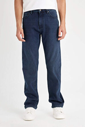 DeFacto Sergio Regular Fit Normal Kalıp Normal Bel Boru Paça Kışlık Jean Pantolon Y0369AZ24WNNM83