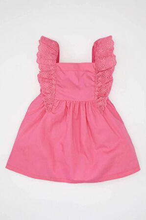 DeFacto Kız Bebek Kolsuz Poplin Elbise C9369A524SMPN160