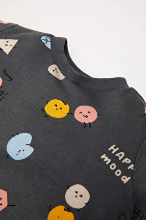 DeFacto Erkek Bebek Pijama Takım Desenli Uzun Kollu Üst Beli Lastikli Uzun Alt D8653A524AUAR58