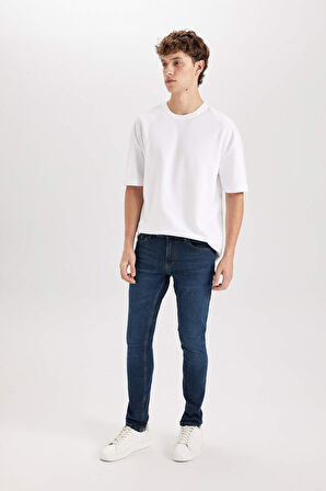 DeFacto Carlo Skinny Fit Ekstra Dar Kalıp Normal Bel Ekstra Dar Paça Jean Pantolon B2068AX24AUNM34