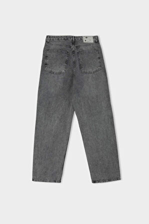 Baggy Fit Geniş Kalıp Normal Bel Geniş Paça Jean Pantolon