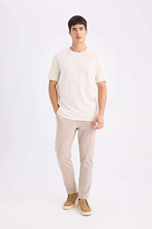 DeFacto Tailored Fit Normal Kesim Düz Paça Her Yöne Esneyen Yazlık Kumaş Pantolon C7508AX25SPBG755