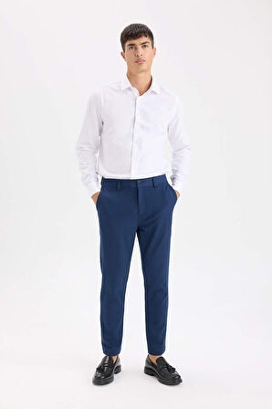 DeFacto Tailored Fit Normal Kesim Düz Paça Her Yöne Esneyen Yazlık Kumaş Pantolon C7508AX25SPIN208