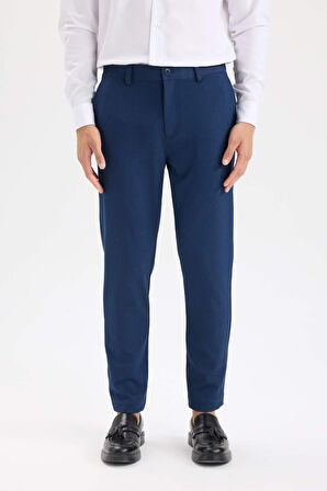 DeFacto Tailored Fit Normal Kesim Düz Paça Her Yöne Esneyen Yazlık Kumaş Pantolon C7508AX25SPIN208
