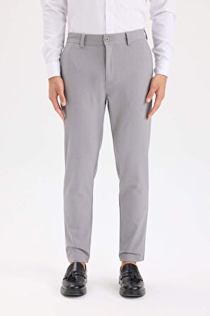 DeFacto Tailored Fit Normal Kesim Düz Paça Her Yöne Esneyen Yazlık Kumaş Pantolon C7508AX25SPGR370