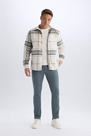 Slim Fit Dar Kesim Dar Paça Chino Kanvas Pantolon