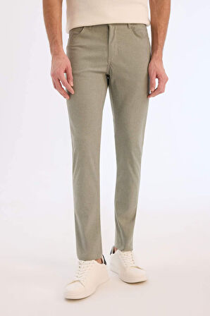 Yazlık Chino Kanvas Pantolon Slim Fit Dar Kesim Cepli Dar Paça