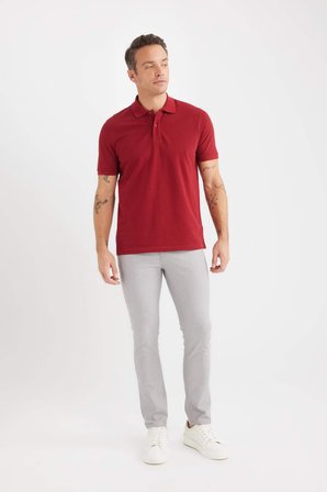DeFacto Yazlık Chino Kanvas Dokulu Pantolon Slim Fit Dar Kesim Cepli Dar Paça T1055AZ25SPGR169