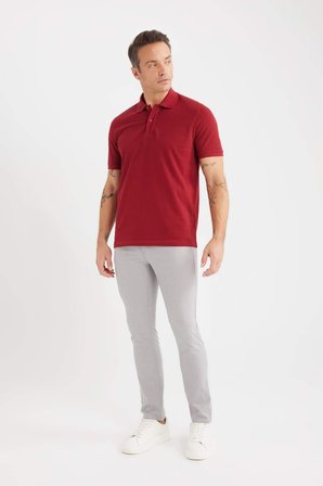 DeFacto Yazlık Chino Kanvas Dokulu Pantolon Slim Fit Dar Kesim Cepli Dar Paça T1055AZ25SPGR169
