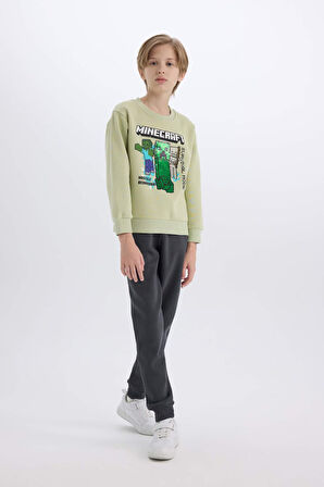 DeFacto Erkek Çocuk Minecraft Bisiklet Yaka Sweatshirt D6747A824WNGN767