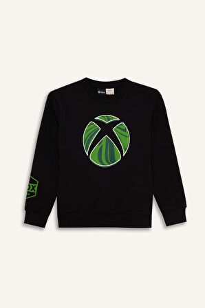 DeFacto Erkek Çocuk Xbox Bisiklet Yaka Sweatshirt D6744A824WNBK81