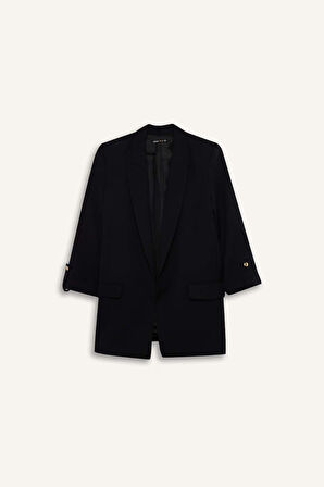 Regular Fit Ceket Yaka Basic Blazer Ceket