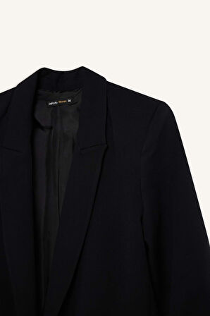 Regular Fit Ceket Yaka Basic Blazer Ceket