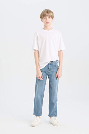 DeFacto Erkek Çocuk Straight Fit Düz Paça Basic Düz Jean Pantolon D9016A825SMNM84