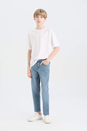 DeFacto Erkek Çocuk Straight Fit Düz Paça Basic Düz Jean Pantolon D9016A825SMNM84