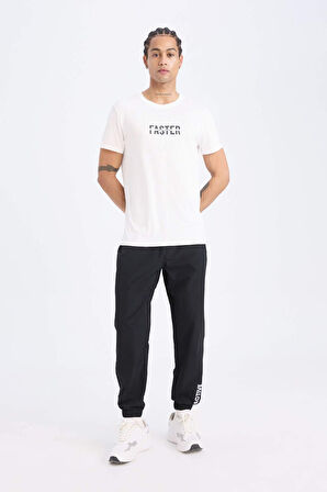 DeFactoFit Slim Fit Dokuma Sporcu Jogger Eşofman Altı Dar Kesim Çift Cepli