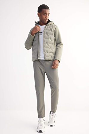 DeFactoFit Slim Fit Dokuma Sporcu Jogger Eşofman Altı Dar Kesim Çift Cepli
