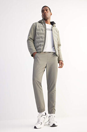 DeFactoFit Slim Fit Dokuma Sporcu Jogger Eşofman Altı Dar Kesim Çift Cepli