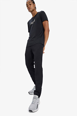 DeFactoFit Sporcu Jogger Eşofman Altı Slim Fit Dar Kesim Dokuma Üç Cepli Fermuarlı Paça B2780AX25SPBK81