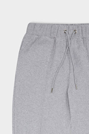 DeFacto Regular Fit Pantolon Beli Lastikli Basic Düz Bağcıklı Cepli Paça Katlamalı Uzun Boy D9010AX24WNGR210