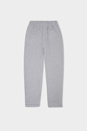 DeFacto Regular Fit Pantolon Beli Lastikli Basic Düz Bağcıklı Cepli Paça Katlamalı Uzun Boy D9010AX24WNGR210