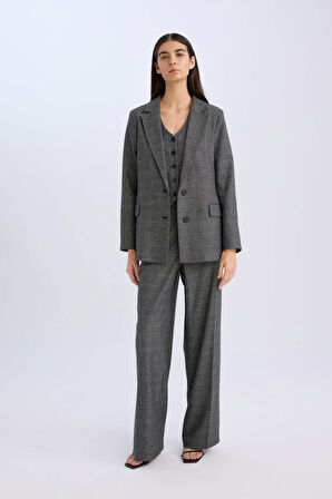 DeFacto Oversize Geniş Kalıp Düğmeli Blazer Ceket W2206AZ24AUAR63