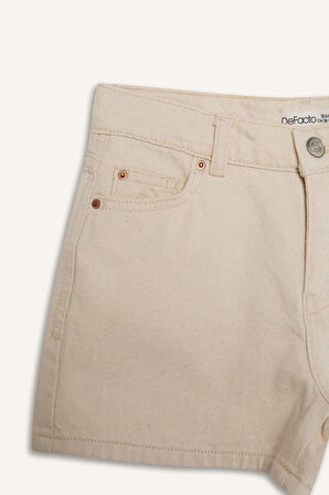 DeFacto Kız Çocuk Gabardin Şort D7108A825SMER233